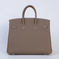 حقيبة بيركن 25 سم. معدن فضي