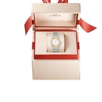 ساعه اوميقا مقاس ٢٨ مكس سيلفر &يالو قولد