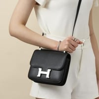 شنطة هيرمس كونستانس جلد إبسوم مع قفل ذهبي