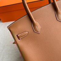 حقيبة بيركن 30 سم. معدن ذهبي