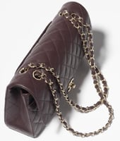 شانيل كلاسك مقاس25 بني وذهبي كافيار