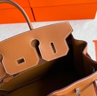 حقيبة بيركن 30 سم. معدن ذهبي