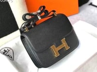 شنطة هيرمس كونستانس جلد إبسوم مع قفل ذهبي