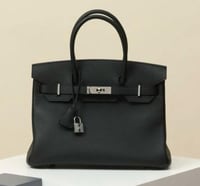 حقيبة بيركن 35 سم. معدن فضي