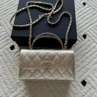 شنطة كافيار كلاسيك هارد ذهبي – مقاس 20