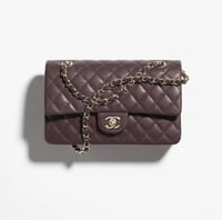 شانيل كلاسك مقاس25 بني وذهبي كافيار