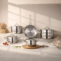 طقم قدور ستانلس ستيل 18/10 9 قطعة DR3111