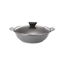 طاوات قلي كوري غطا قزاز رمادي 36 سم 121080