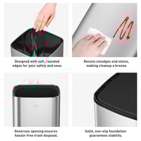 سلة مهملات ستيل 10لتر EK90842‏