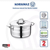 كوركماز قدور استيل تركي استرا 18/10 30سم A2028