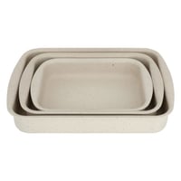 طقم صواني فرن جرانيت هاشفير، 3 قطع، تركي، مستطيل -...