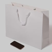 اكياس كرافت عرض كبير جداً ابيض ( 12 كيس )