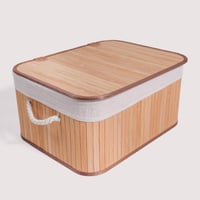 طقم سلات 3 بغطاء قطع كبير خشبي