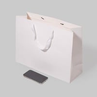 اكياس كرافت عرض كبير ابيض ( 12 كيس )