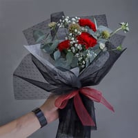 رول تغليف خيش منقط رمادي