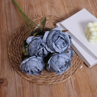 ورد بيوني ازرق برمادي