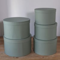 طقم علب 5 قطع زيتي