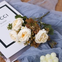 ورد بيوني ابيض