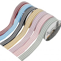 شرائط عريضة مخططة موف ( 16 متر)