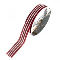 شرائط عريضة مخططة احمر ( 16 متر)