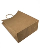 اكياس ورقية مقاس عريض بيج ( 12 كيس )