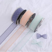 شرائط اورجنزا منقطة موف فاتح ( 15 متر )