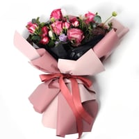 تغليف بلاستيك بوجهين كحلي + بني (20حبة)