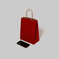 اكياس ورقية احمر مقاس 2 ( 12 كيس )