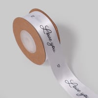 شرائط ستان ابيض ( LOVE YOU ) 10 متر