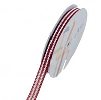 شرائط رفيع مخططة احمر ( 23 متر)