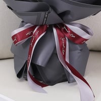 شرائط ساتان فاخرة رصاصي (40 متر)