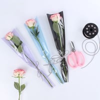 بلاستيك تغليف للورد المفرد لحمي ( 50حبة )