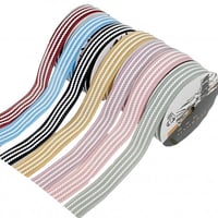 شرائط عريضة مخططة ازرق ( 16 متر)