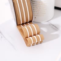 شرائط عريضة مخططة ازرق ( 16 متر)