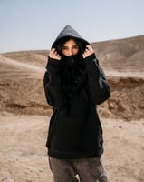 Black ninja hoodie oversized- unisex