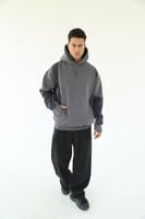 Dark gray hoodie oversized - unisex