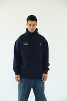 Dark blue sweater oversized - unisex