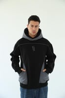 Black hoodie oversized - unisex