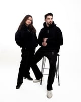 Oversized black hoodie - unisex