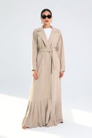 L151- عباية كريب بيج كرستالات