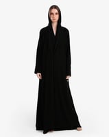 L036 - عباية ثلاثة قطع أسود