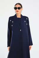 L149-عباية كريب كحلي كرستالات