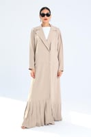 L151- عباية كريب بيج كرستالات