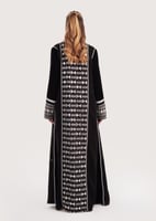 L169 - عباية كريب مع لينين - فضي