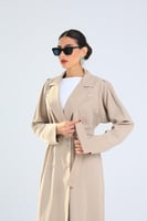 L151- عباية كريب بيج كرستالات