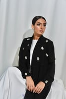 L064-عباية كريب كرستالات