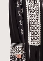 L168 - عباية كريب مع لينين - فضي