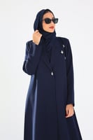 L149-عباية كريب كحلي كرستالات