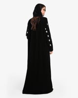 L065- عباية كريب كرستالات