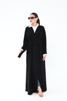 L156- عباية كريب رسمية أسود